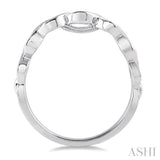 1/5 Ctw Round Cut Diamond Wedding Band in 14K White Gold