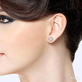 1 1/2 ctw Round Cut Diamond Earring Jacket in 14K White Gold