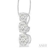 1/3 ctw Diamond Lovebright Pendant in 14K White Gold with Chain