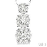 1/3 ctw Diamond Lovebright Pendant in 14K White Gold with Chain