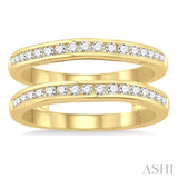 1/2 Ctw Round Cut Diamond Insert Ring in 14K Yellow Gold