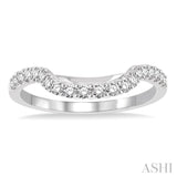 1/3 ctw Round Cut Diamond Wedding Band in 14K White Gold