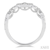 1/10 ctw Round Cut Diamond Wedding Band in 14K White Gold