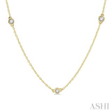 1/3 Ctw Round Cut Diamond Fashion Necklace in 14K Yellow Gold