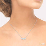 1/2 ctw 3-Stone Lovebright Round Cut Diamond Necklace in 14K White Gold