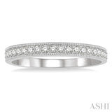 1/4 Ctw Round Cut Diamond Wedding Band in 14K White Gold