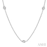 1/2 ctw Round Cut Diamond Fashion Necklace in 14K White Gold