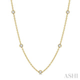 1.00 ctw Round Cut Diamond Fashion Necklace in 14K Yellow Gold