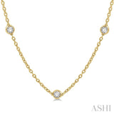 1.00 ctw Round Cut Diamond Fashion Necklace in 14K Yellow Gold