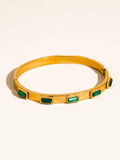 Tanith 18K Gold Baguette CZ Bangle Bracelet