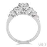 1/3 Ctw Lovebright Round Cut Diamond Ring in 14K White Gold