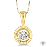 1/5 Ctw Diamond Emotion Pendant in 14K Yellow Gold with Chain