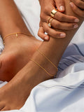 Pennie Layered Chain Anklets