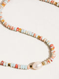 Swank Non-Tarnish Boho Beaded Pearl Necklace