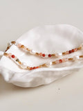 18K Bohemian Stone and Bead Bracelet