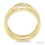 1/2 Ctw Round Cut Diamond Insert Ring in 14K Yellow Gold