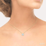 1/3 ctw Lovebright Round Cut Diamond Pendant in 14K Yellow and White Gold with Chain