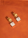 Glissade  CZ Drop Huggie Earrings