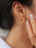 Prudence Twisted Heart Hoop Earrings