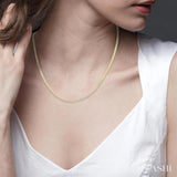 7.00 ctw Round Cut Diamond Tennis Necklace in 14K Yellow Gold