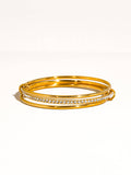 Frisson 18K Gold Rhinestone Stack Bracelet