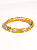 Frisson 18K Gold Rhinestone Stack Bracelet