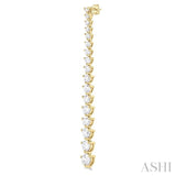 3.00 ctw Round Cut Diamond Riviera Drop Earring in 14K Yellow Gold