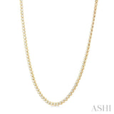 3 Ctw Illusion Round Cut Diamond Eternity Tennis Necklace in 14K Yellow Gold