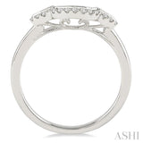 1/10 Ctw Round Cut Diamond Wedding Band in 14K White Gold