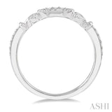 1/6 Ctw Round Cut Diamond Wedding Band in 14K White Gold