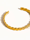Bénir 18K Gold Braided Thin Bangle