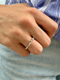 1/5 Ctw Round Cut Diamond Stack Band in 14K White Gold