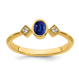 Sapphire Bezel ring