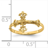 Crucifix Ring Diamond Cut