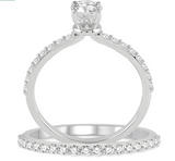 Round Shape Diamond Wedding Set