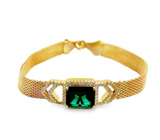 Champagne Net Emerald Bracelet