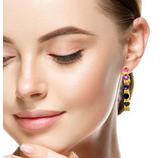Multigemstone Medium Hoops