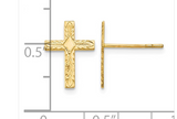 Diamond Cut Cross Earrings