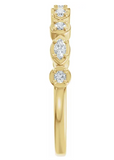 1/4ct Round and Marquise Band