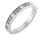 1/8ct Floral Diamond Band