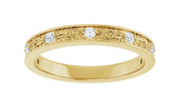 1/8ct Floral Diamond Band
