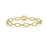 Marquise Shape Cable Link Bracelet