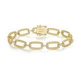 Rectangle Shape Cable Link Bracelet