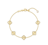 Gold Clover Motif Bracelet