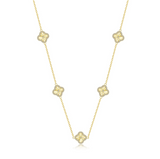 Gold Clover Motif Necklace