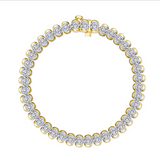 Aria Half- Bezel Tennis Bracelet