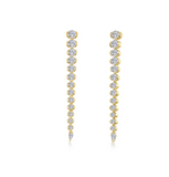 Graduated Half Bezel Drop Earrings
