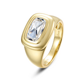 Double Bezel Signet Ring