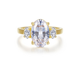 Aurora Three-Stone Oval Ring