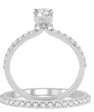Round Shape Diamond Wedding Set